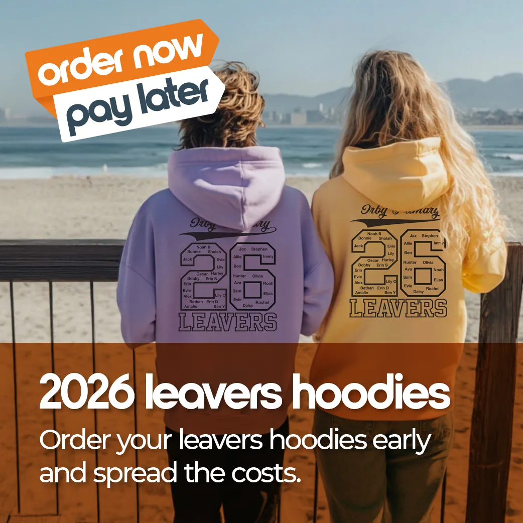 Quality branded hoodies perfect for a school leaver.